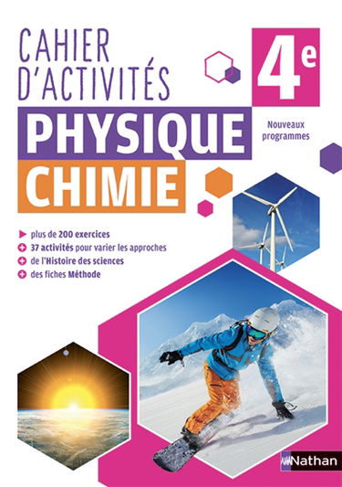 Cahier d'activités physique chimie 4e : nouveaux programmes