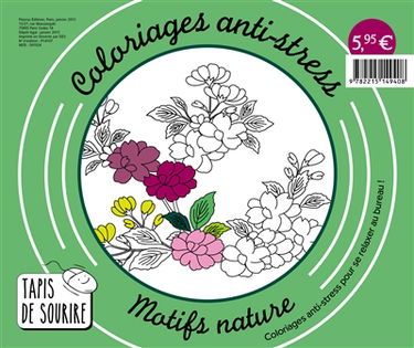 Coloriages anti-stress : motifs nature