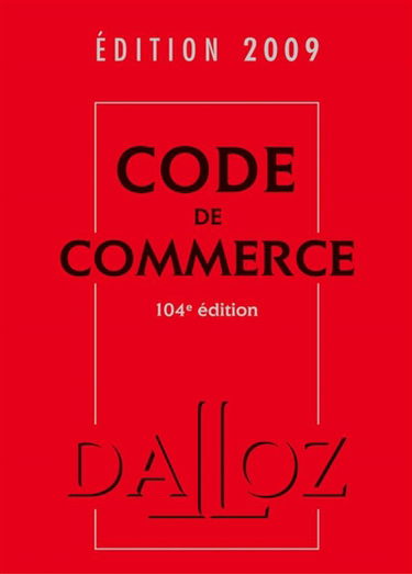 Code de commerce 2009