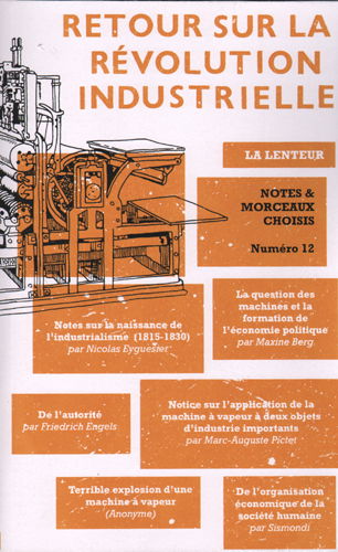 Notes & morceaux choisis : bulletin critique des sciences, des technologies et de la société industrielle, n° 12. Retour sur la révolution industrielle