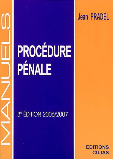 Manuel de procédure pénale