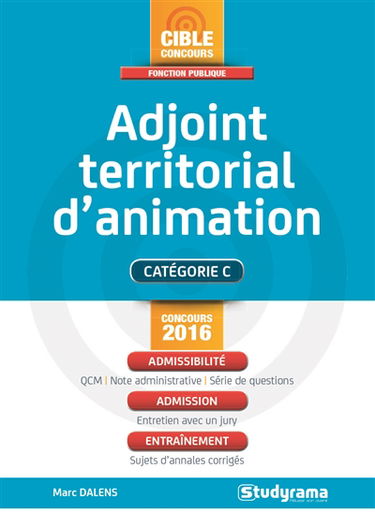 Adjoint territorial d'animation : catégorie C, session 2016