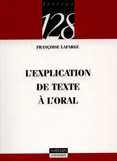 L'explication de texte à l'oral