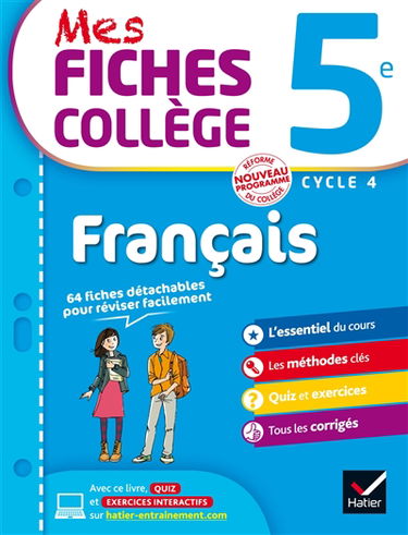 Français 5e, cycle 4