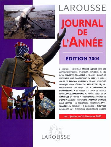 Journal de l'année 2003 : du 1er janvier au 31 décembre 2003