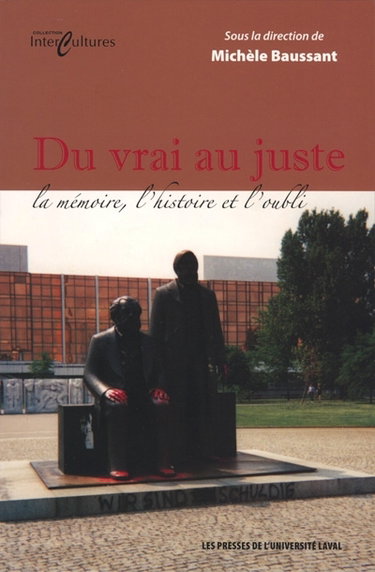 Couverture de Du vrai au juste : la mémoire, l'histoire et l'oubli