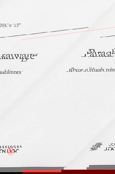 Parade sauvage : revue d'études rimbaldiennes, n° 25