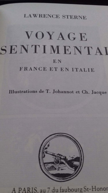 Couverture de VOYAGE SENTIMENTAL A TRAVERS LA FRANCE ET L'ITALIE.ILLUSTRATIONS DE T.JOHANNOT ET CH. JACQUE