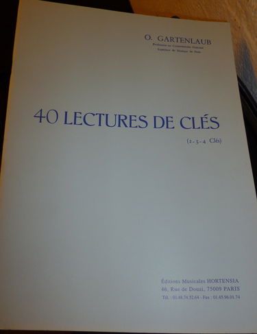 Gartenlaub 40 Lectures De Cles 2 3 Ou 4 Cles Livre - Partitions