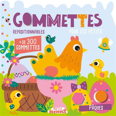 Couverture de Mon P'tit Hemma : Gommettes pour les petits : Pâques par Carotte et Compagnie