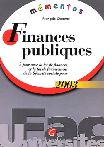 Mémento finances publiques 2003