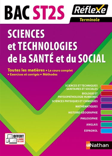 Sciences et technologies de la santé et du social terminale bac ST2S : toutes les matières