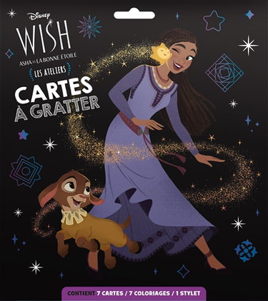 Couverture de Wish, Asha et la bonne étoile : cartes à gratter par Walt Disney company