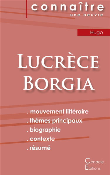 Fiche de lecture Lucrèce Borgia (Analyse littéraire de référence et résumé complet)