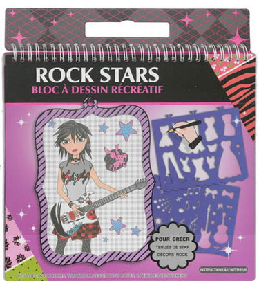Couverture de Rock stars : bloc à dessin récréatif