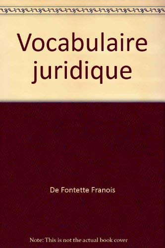 Vocabulaire juridique