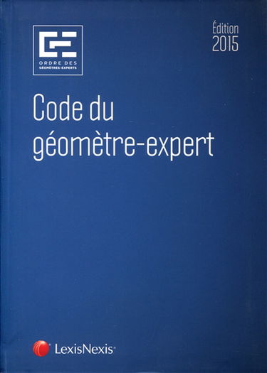 Code du géomètre expert 2015