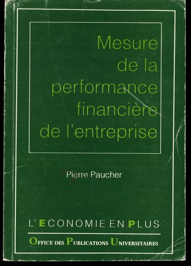 Mesure de la performance financière de l'entreprise