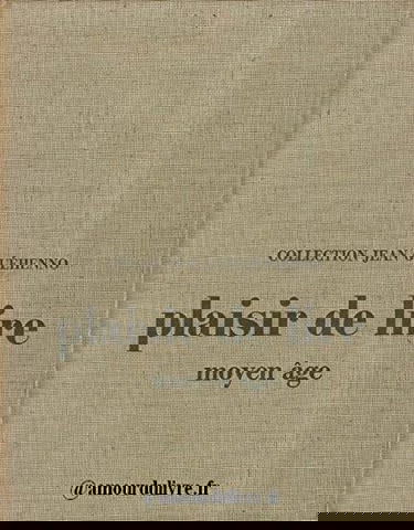 Plaisir de lire. Moyen-âge. Spécimen. 1965. (Manuel scolaire secondaire, Français)