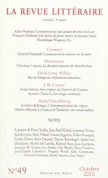 Revue littéraire (La), n° 49