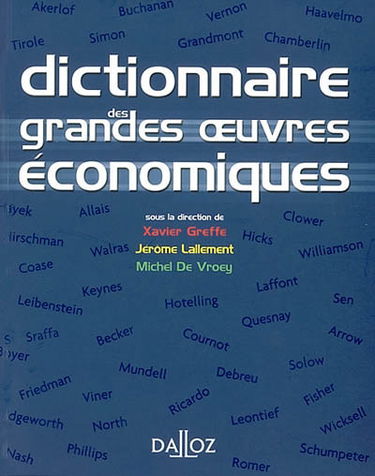 Dictionnaire des grandes oeuvres économiques