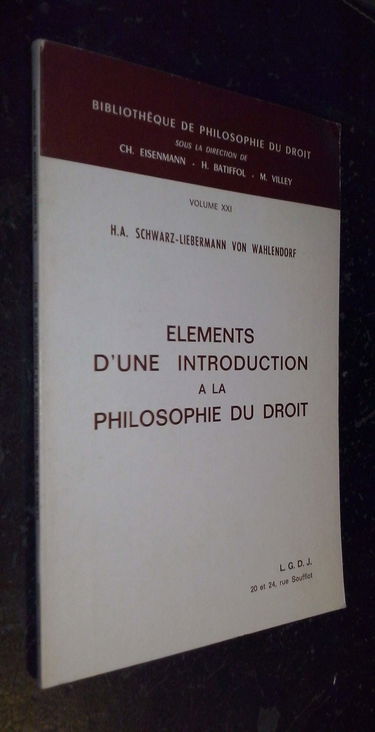 Éléments d'une introduction à la philosophie du droit