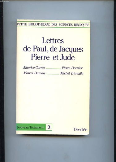 Lettres de Paul, de Jacques, Pierre et Jude