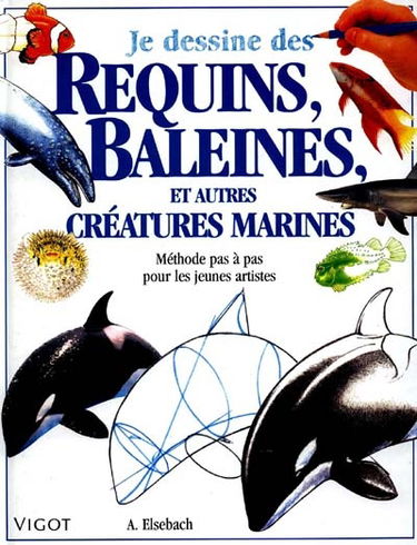 Je dessine des requins, baleines et autres créatures marines