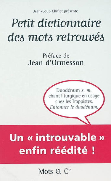 Petit dictionnaire des mots retrouvés