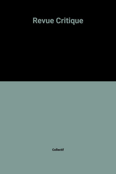 Revue Critique