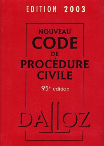 Nouveau Code De Procedure Civile 2003. 95eme Edition