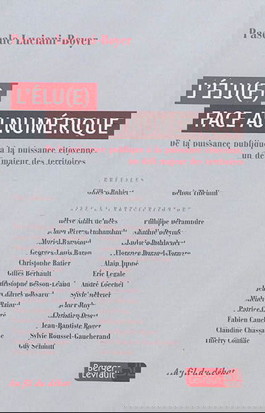 L'élu(e) face au numérique : de la puissance publique à la puissance citoyenne, un défi majeur des territoires