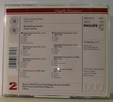Couverture de Brandenburg Concerto 1-3/Concerto Violin-Complete