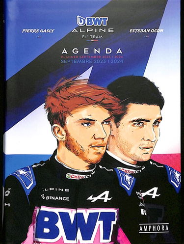 BWT Alpine F1 Team : agenda septembre 2023-2024. BWT Alpine F1 Team : planner September 2023-2024