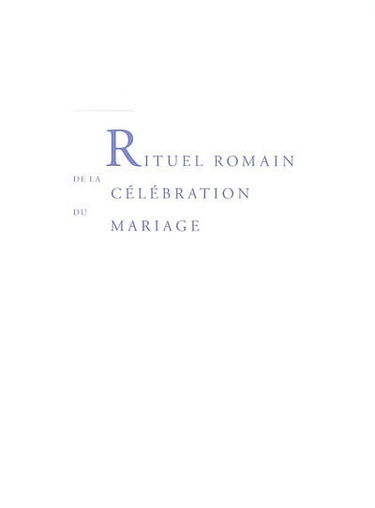 Rituel romain de la célébration du mariage