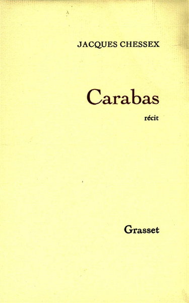 Couverture de Carabas par Jacques Chessex