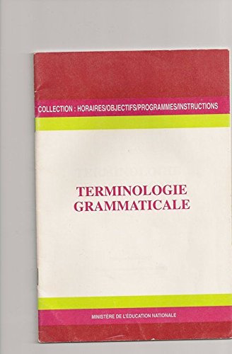 Terminologie grammaticale