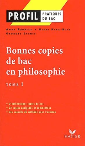 Profile, tome 1 : Bonne copies de bac en philosophie
