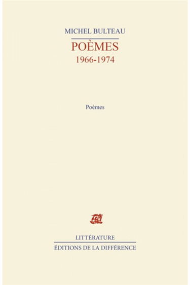 Poèmes. Vol. 1. 1966-1974