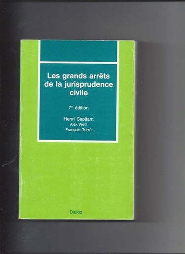 Les Grands arrêts de la jurisprudence civile
