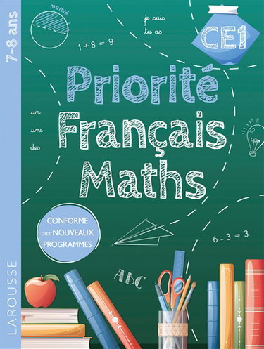 Couverture de Priorité français-maths CE1 : 7-8 ans