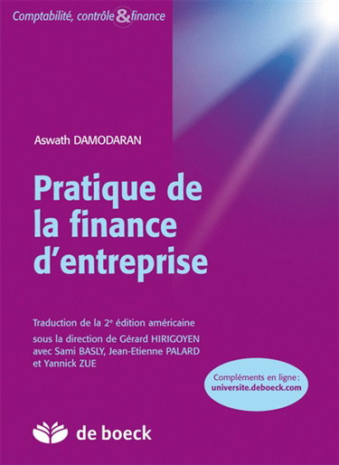 Couverture de Pratique de la finance d'entreprise