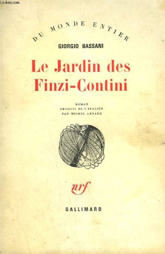 Couverture de LE JARDIN DES FINZI-CONTINI. par Giorgio Bassani