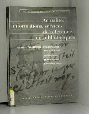 Actualité, informations, services de référence en bibliothèques, numéro 5