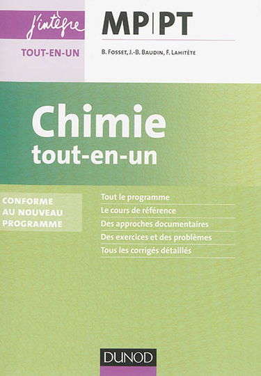 Chimie tout-en-un MP-PT : conforme au nouveau programme