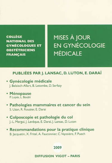 Mise à jour en gynécologie médicale