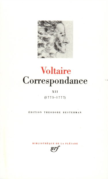Couverture de Correspondance. Vol. 12. Janvier 1775-juin 1777