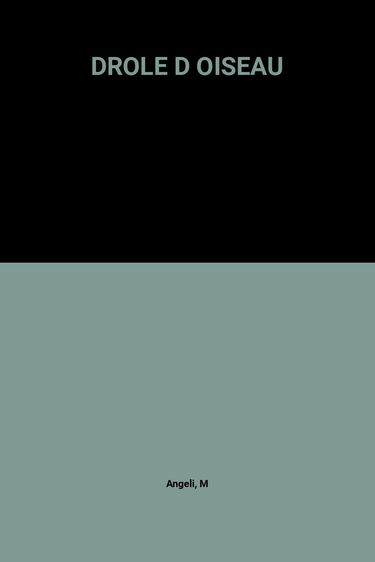 Drôle d'oiseau