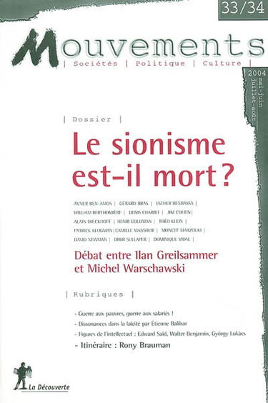 Mouvements, n° 33. Le sionisme est-il mort ?