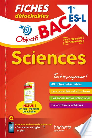 Sciences 1re ES-L : 48 fiches détachables